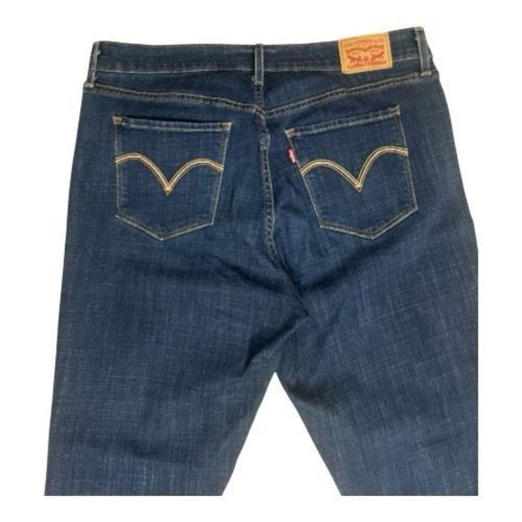 Levi’s Women Blue Denim Jeans Classic Bootcut Size 14 Stretch Embroidered - Picture 7 of 14